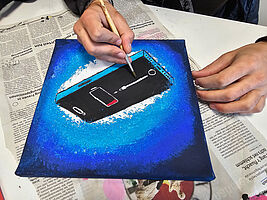  Kunstprojekt Bibliothek, Buch, digitale Medien